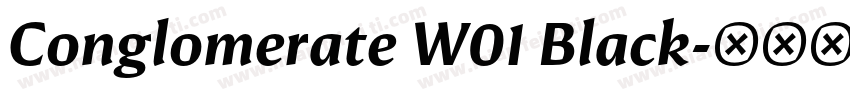 Conglomerate W01 Black字体转换